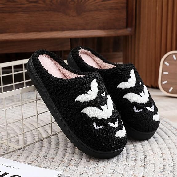 Women's Cute Fluffy Holiday House Slippers