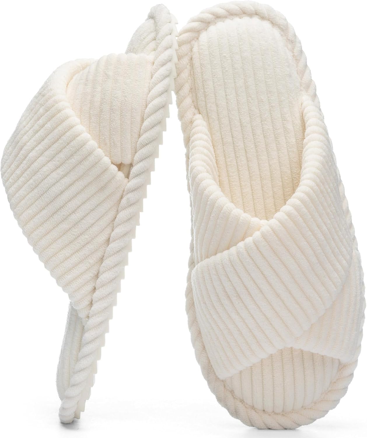 Women's Memory Foam Open Toe Bedroom Slippers - Image 2