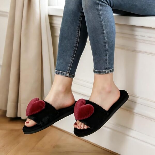 Women's Lightweight Fuzzy Memory Foam Love Slippers