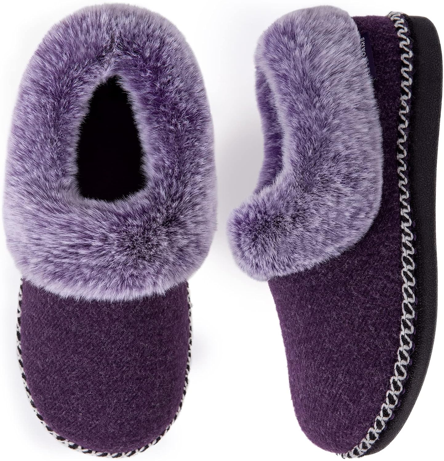 Women's Warm Bootie Slippers with Fluffy Collar - Image 2